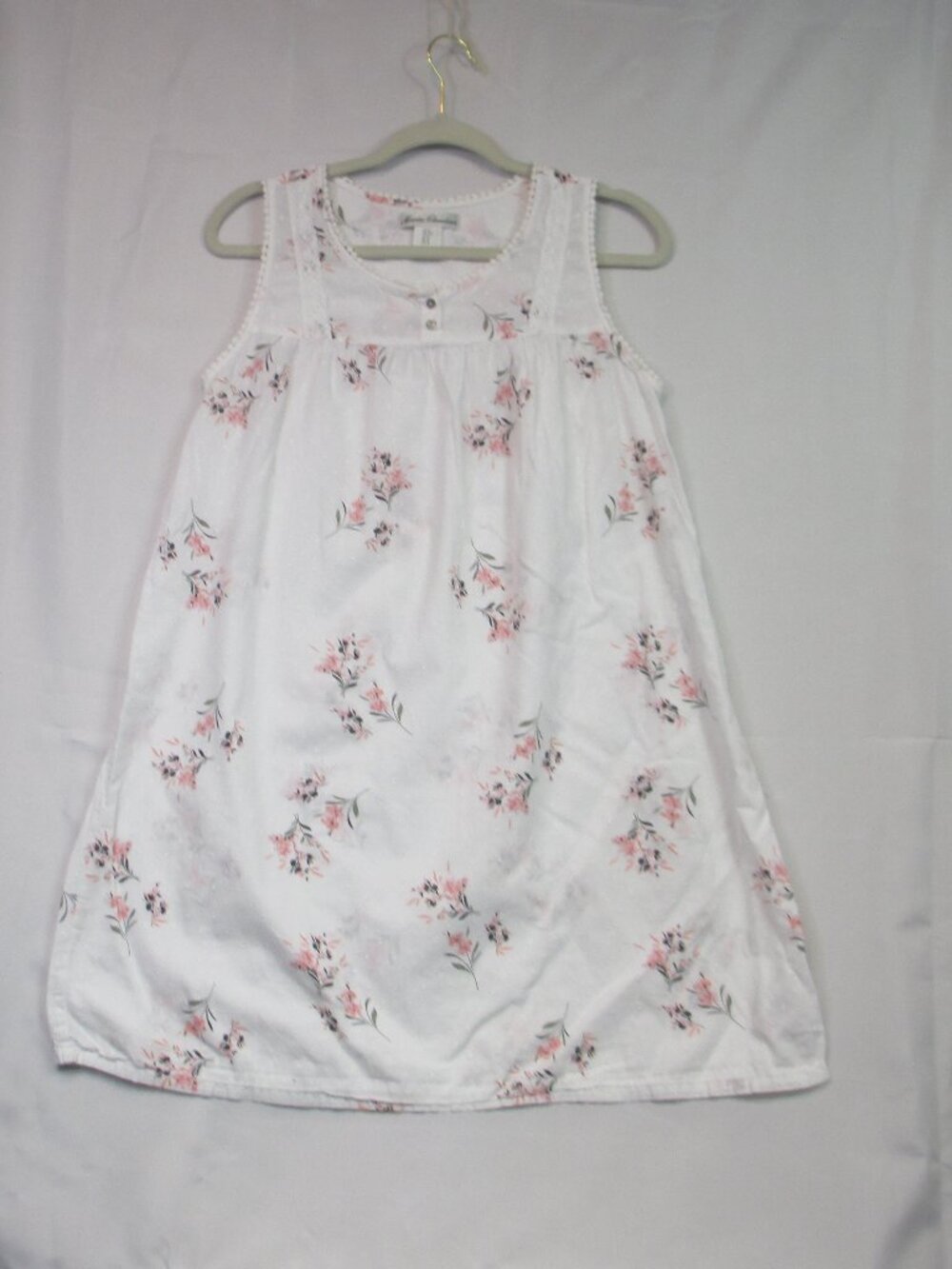 MARISA CHRISTINA Cotton Eyelet Floral Nightgown Cottage Milkmaid Country Small